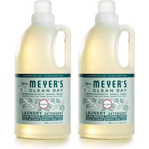 MRS. MEYER'S CLEAN DAY Liquid Laundry Detergent, Infused with Essential Oils, Birchwood, 64 Fl oz (Pack of 2)