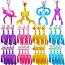 32Pcs Telescopic Suction Cup Giraffe Toys, Suction Pop Tubes Giraffe Sensory Toys, Pop Fidget Toys for Toddler Travel, Easter Basket Stuffers Party Favor Birthday for Kids Boys Girls