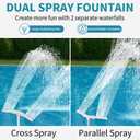 Klleyna Water-Fountain Dual Spray Swimming-Pool-Accessories - Upgrade Above/Inground Waterfall Cooler, Adjustable 2 in 1 Nozzle, High Pressure Pond Aerator, Garden Sprinkle Feature Outdoor Dcor