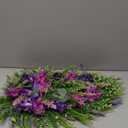 Purple Tulip Spring Wreath for Front Door, 19.69x11.81 Inch Floral Wreath with Hydrangea, Colorful Welcome Wreath for Spring Summer Home Decor