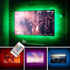 CPLID LED Strip Lights for 85-95 inches TV-USB Powered TV Backlight Lights Kit with RF Remote Cover All 4/4 Sides Behind TV Lights Movies Game Decor Mood Lighting