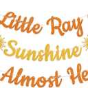 A Little Ray of Sunshine is Almost Here Banner - Sunshine Baby Shower Party Decorations, A Little Sunshine is on the Way Bunting Sign, Sunshine Garland Decorations for Girl/Boy Baby Shower