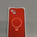 SKYLMW Designed for iPhone 15 Plus Case with Magnetic Invisible Stand Compatible with Mag-Safe Military Drop Tested Shockproof Silicone Phone Cases for Women Men 6.7'', Red