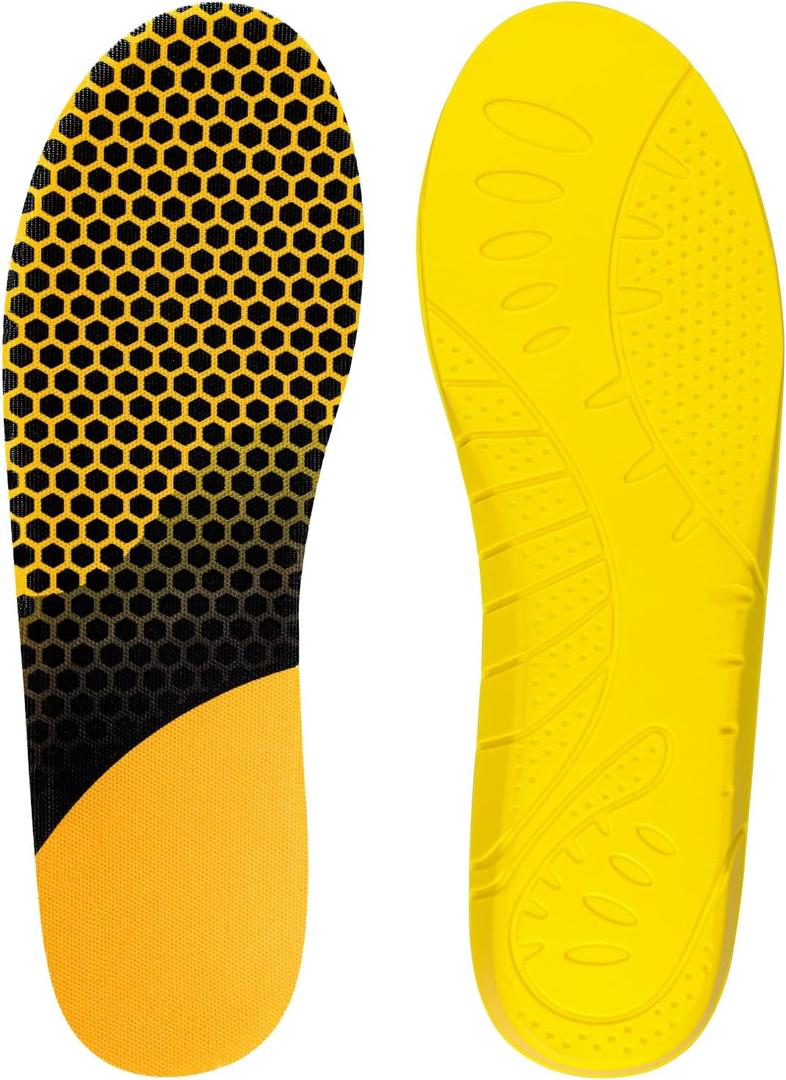 Insoles for Georgia Boot Shoes, Replacement Footwear Memory Foam Inserts for Men & Women Shock Absorption & Foot Pain Relief (US L / M9-M10.5)