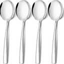 Extra Large Serving Spoons Set 11.7-Inch Silver Serving Utensils 18/8 Stainless Steel Big Metal Spoons for Buffet, Parties, Catering, Banquet - Dishwasher Safe (4-Pack, Silver)