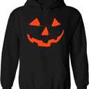 Arvilhill Mens Halloween Pumpkin Hoodies Funny Skeleton Sweatshirts (S-3XL) (Black, S)
