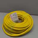 50 ft 12/3 Outdoor Extension Cord Waterproof Heavy Duty with Lighted Indicator End 12 Gauge 3 Prong, Flexible Cold-Resistant Long Power Cord Outside, 15Amp 1875W SJTW Yellow ETL Listed