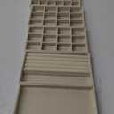 Frebeauty Jewelry Organizer Tray,Stackable Velvet Jewelry Trays,Drawer Inserts Earring Organizer For Women Jewelry Storage Display Case for Rings Stud Necklaces,Set of 6(Beige)