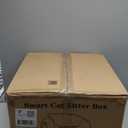 Self Cleaning Litter Box, Automatic Cat Litter Box with APP Control, Odor-Free Waste Disposal Includes Trash Bags, Large Waste Bin, Open-Top, for Multiple Cats (Black&Grey)