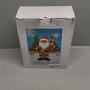 6FT Inflatable Christmas Black Santa Claus with Gift Box and Candy Decoration Blow Up Built-in LED for Holiday Lawn Yard Garden Home Indoor Outdoor Party