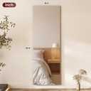 56"x18" Frameless Full Length Mirror with Stand
