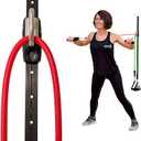 Space Saver Gym Resistance Bands Exercise Equipment for at Home Fitness Workout | Resistance Band Wall Anchor for Kinetic Bands with 1 Rail, 1 Rail Car