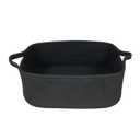 Woven Cotton Rope Storage Basket with Handles for Organizing Shelves Closet Small Cat Dog Pet Toy Basket Box Bin Decorative Rectangle Baby Nursery baskets Gift Baskets Empty Black