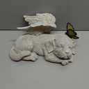 WONDER GARDEN Sleeping Dog Angel Statue with Solar Light - Pet Memorial Stone, in Memory of Dog, Marker Tribute Statues, Resin Guardian Angels, Bereavement Gift (Puppy)