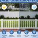36" x 48" Vinyl Fence Gate Kit with Classic Round Balusters Heavy Duty White Plastic Safety Gate for Garden, Deck, Pool, Backyard