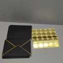 50 Pcs A7 Envelopes 5 x 7 Card Envelopes V Flap Mailer with Gold Border for Office Wedding Invitation Cards Graduation Baby Shower Greeting Cards(Black)