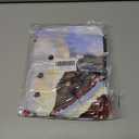 Christmas Tie Up Window Valances for Kitchen, Snowman Rod Pocket Curtain Valance Let it Snow Black Red Buffalo Plaid Window Topper Decor Xmas Tree Valance Curtains for Living Room, Bedroom, 54" x 18"