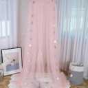 Kids Bed Canopy,Princess Hanging Mosquito Net for Baby Crib Nook Castle Nursery for Kid's Room Decor,Pink
