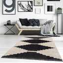 Madison Park Woven Turkish Area Rugs for Living Room, Indoor Dining Accent Modern Home Dcor, Ultra Soft Floor Carpets for Bedroom, 5x7 ft, Amanda Black/Ivory