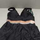 Blooming Jelly Women One Piece Swimsuits Tummy Control Swim Dress Color Block Slimming Swim Suits (L, Black)