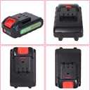 21v III Battery, 2.0 Ah Battery with Electric Quantity Display and Charger Cord Compatible for Mini Chainsaw