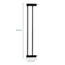 BABELIO Metal Baby/Dog Gate Extender, 5.5inch (14cm) Black Pet Gate Extension, Extra Wide Pet Gate Accessories for Stairs & Doorways, NO Need Tools NO Drilling, 36" Tall