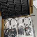 LUGGEX TSA Locks for Luggage, Suitcase Locks TSA Approved, Luggage Locks, Ease of Use & Durable(Black,4 Pack)