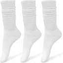 WANDER Womens Slouch Socks Soft Thin Lightweight Anti-blister Cotton Sock Girls Retro Scrunch Boot Socks Size 5-11 (S)