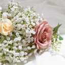 Yastouay Babys Breath Artificial Flowers, 12Pcs Fake White Babys Breath Flowers Artificial Bulk, Real Touch Faux Babies Breath Gypsophila Bouquet for Wedding Floral Arrangement Party Decor