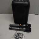 Karaoke Machine, Portable Bluetooth Speaker with 2 Wireless Karaoke Microphones, Karaoke Machine for Adults Kids with PA System,Stage Monitors Support TWS/TF/USB/AUX for Home Party Stage (Black)