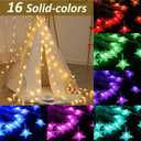 Solhice 40ft Color Changing Star String Lights for Bedroom 120 LEDs, Indoor Hanging Fairy Lights USB Powered, Starry Lights with Remote, Bunk Bed Lights for Kids Room