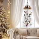 Chunful Christmas Horse Wind Chimes for Outside Aluminum Tubes Hanging Bells Memorial Windchimes with Shook Metal Horse Wind Chimes for Christmas Yard Decor Supplies for Home Lawn Porch Patio Garden