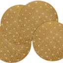 Gold Rhinestone Placemats Set of 4, Sparkle Crushed Diamond Round Halloween Christmas Glitter Table Mat for Centerpiece Kitchen Party Tableware Decoration 15 Inches (Gold, 4 pcs)