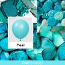 PartyWoo Teal Balloons 140pcs Different Sizes Pack of 18 12 10 5 Inch Turquoise Dark Teal Balloon Arch Kit for Baby Shower Gender Reveal Graduation Mermaid Birthday Pool Party Decorations Blue-Y69
