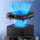 [LED Display] Auto Cooling Fan for Xbox Series X with 9 RGB Light, Cooling System Adjustable by Temperature for Xbox Series X Console, Cooler & Light Switch, Headset Hook,USB Port, for Xbox One Cases
