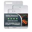 Titanium Cutting Boards Set of 3, 100% Pure Titanium Kitchen Cutting Board, Double-Sided Non-Toxic Cutting Board, Ideal for Slicing and Dicing Meats, Features Handle, Dishwasher Safe 10×16in ,8×12in ,6×10in
