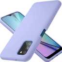 Galaxy A03S Case 6.5 inch, Soft Liquid Silicone Protective and Anti-Scratch Microfiber Lining Shockproof Compatible with A03S Cover (Purple)