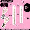 Straw Covers for Stanley Cup Accessories: Black Decorations for Stanley 30 oz & 40 oz Tumbler with Handle, Bling Letter Charms and Flower Silicone Straw Cap Topper, Trendy Stuff for Teen Girls & Women