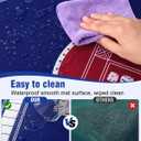 Mahjong Mat for Table 33” x 33”, Premium Non-Slip Noise-Reducing Table Cover, 2mm Thick Waterproof Rubber Game Mat with Carrying Bag – Foldable Mahjong Table Mat for Mahjong, Poker, Card & Board Games