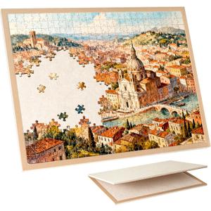 Jigsaw Puzzle Board for 1000 Pieces, Foldable Puzzle Board, 31.5" x 24" Felt Display Board
