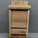Bat House - Handcrafted Bat Box for Outside from Cedar Wood - Weatherproof Bat Houses for Outdoors - Bat Boxes Designed to Attract Bats - Easy for Bats to Land and Roost (Natural, One Chamber)