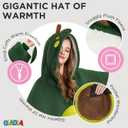 OLAOLA Avocado Wearable Blanket Hoodie for Adult, Oversized Animal Hooded Blanket with Pockets & Sleeves, Soft Sherpa Avocado Style Sweatshirt Comfy for Birthday Gifts, Adult