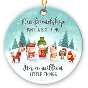 2 x Friends Christmas Ornaments 2025, Friendship Ornaments for Friends, Bestie Gifts for Women, Sister, Ceramic Ornament for Christmas Decoration, BFF Ornaments for Home Decor