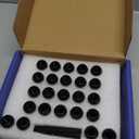 24pcs M14x1.5 Spline Lug Nuts - Compatible with Chevrolet Tahoe/Suburban/Silverado, GMC Yukon/Sierra 1500, Ford Expedition, One-Piece Design Factory Wheel Lug Nut Set with Socket Key (Black)
