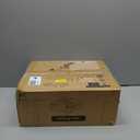 LEDIARY Caged Flush Mount Ceiling Fans with Lights and Remote, Black Square Rustic Low Profile Ceiling Fan, 6 Speed and Reversible, Small Farmhouse Bladeless Ceiling Fan for Bedroom, Kitchen, Indoor