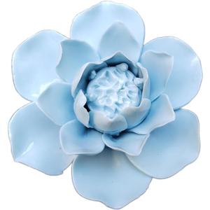 Graptopetalum pentandrum subsp. superbum,2.76" Ceramic Flower Wall Dcor Artificial 3D Flower Wall Art ,Handmade Ceramic Flowers, Decorative Floral Wall Art, Lifelike Artificial Wall Decor for Living Room Home Hallway Bedroom Kitchen Farmhouse Bathroom Dining Room