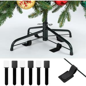 12 Pcs Christmas Tree Anchor Stand Accessories Christmas Tree Wall Anchor for Cats No Drill Anti Tip Adhesive Safety Peel Stick to Childproofing Anchors for Pet Xmas Proofing to Prevent Falls