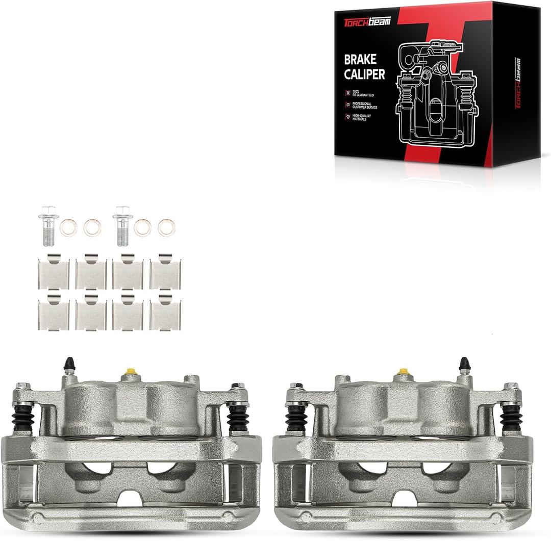 Torchbeam Rear Brake Calipers Set for Chevrolet Silverado 2500 HD 2011-2019, GMC Sierra 2500 HD 2011-2019, Chevrolet Silverado 3500 HD, Rear Left and Rear Right Calipers with Bracket 18B5306+18B5307