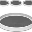 12-Inch Non-Skid Turntable Lazy Susan Organizer [4 Pack] - Spinning Rack for Cabinet Table Top, Pantry Organization Storage, Kitchen, Fridge, Vanity, Countertop, Under Sink Organizing, Spice Spinner