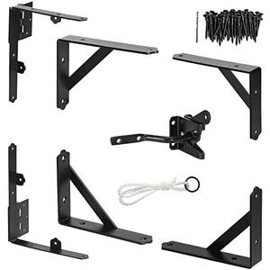 GoldOrcle Corner Brace Bracket Anti Sag Gate Frame Hardware Kit for Wooden Fence with Latch